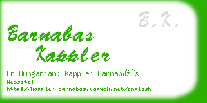 barnabas kappler business card